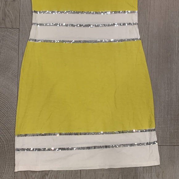 INC Yellow and White Tank Top Dress - Picture 3 of 6